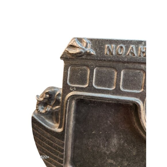 Noahs Ark Pewter Plate Trey & Mug Set Communion Religious Vintage York Metal 197 - Picture 8 of 9